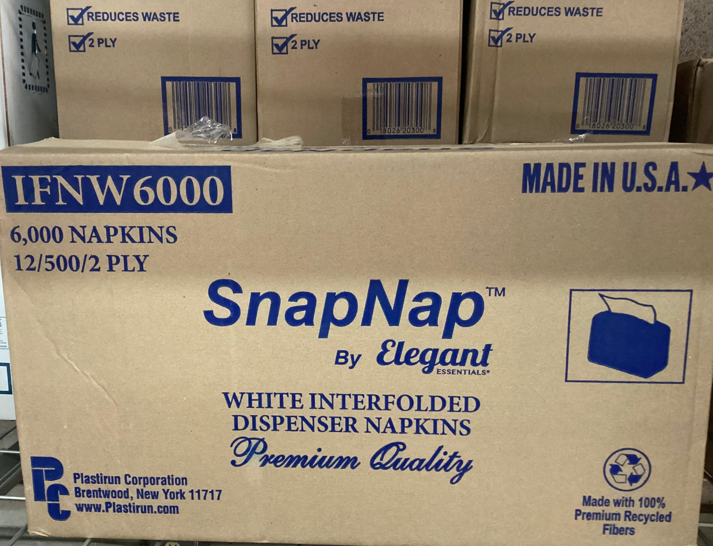 Interfolded Napkins, 2-Ply - White Interfolded Dispenser Napkins (SnapNap by Elegant Essentials) IFNW6000