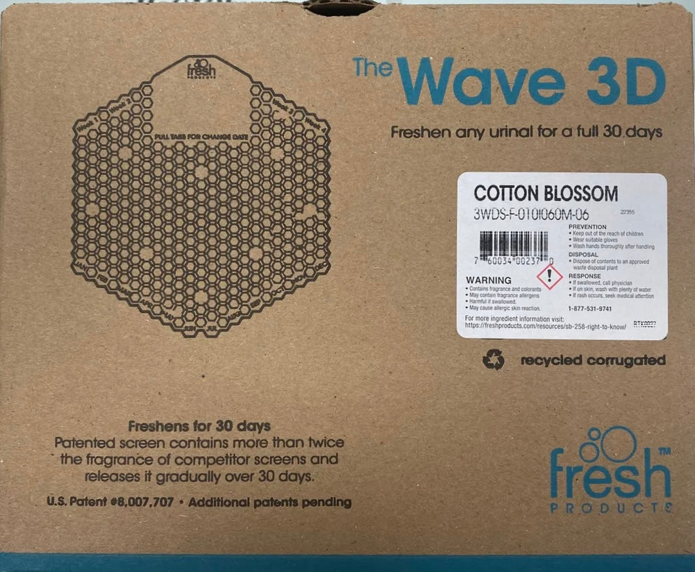 URINAL SCREEN FRESH WAVE 3D COTTON BLOSSOM