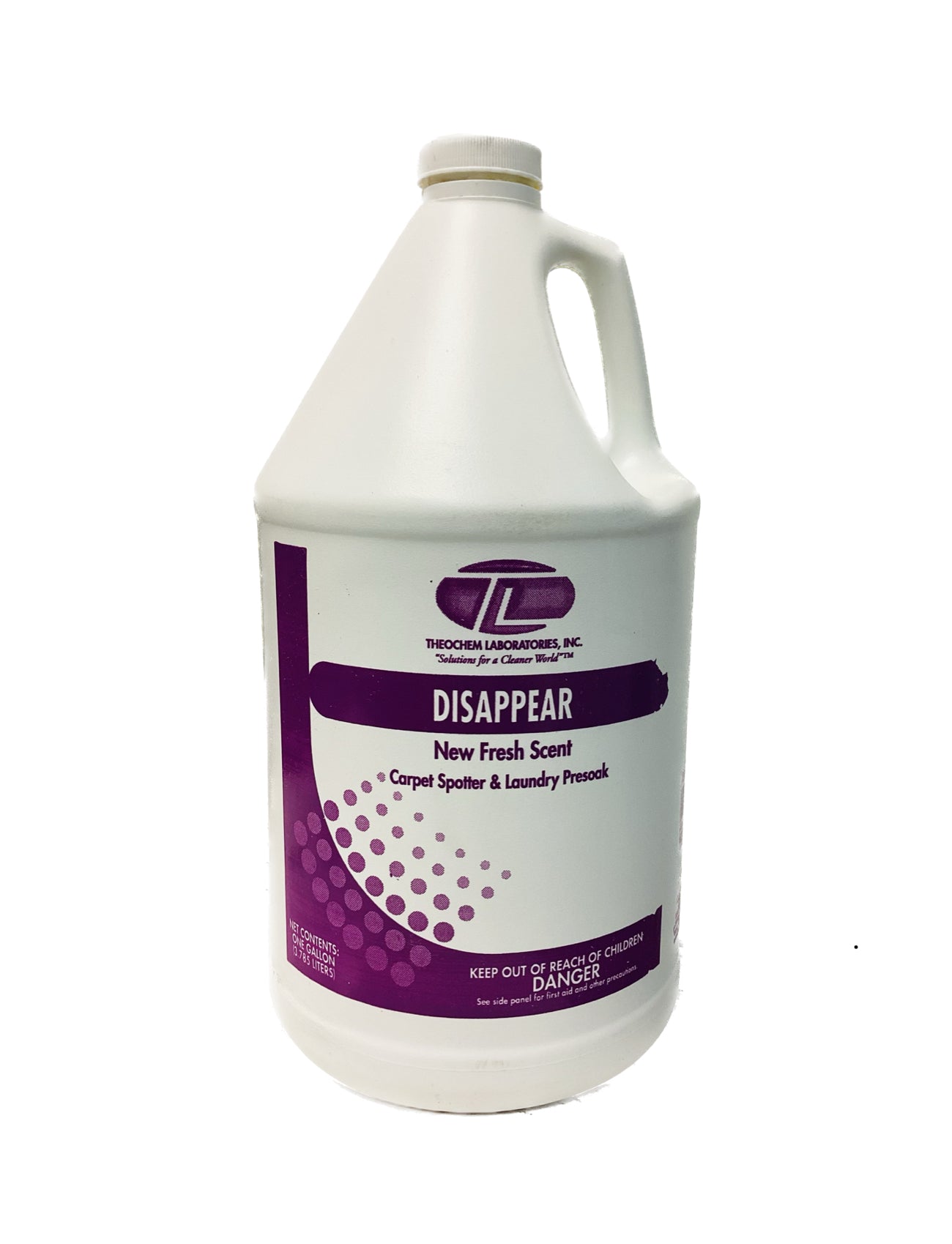 Disappear - THEOCHEM LABORATORIES Disappear, Carpet Spotter & Laundry Presoak (New Fresh Scent) 1 Gal.