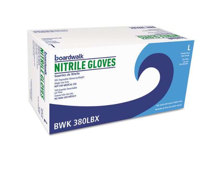 GLOVES BLUE NITRILE PF SIS L