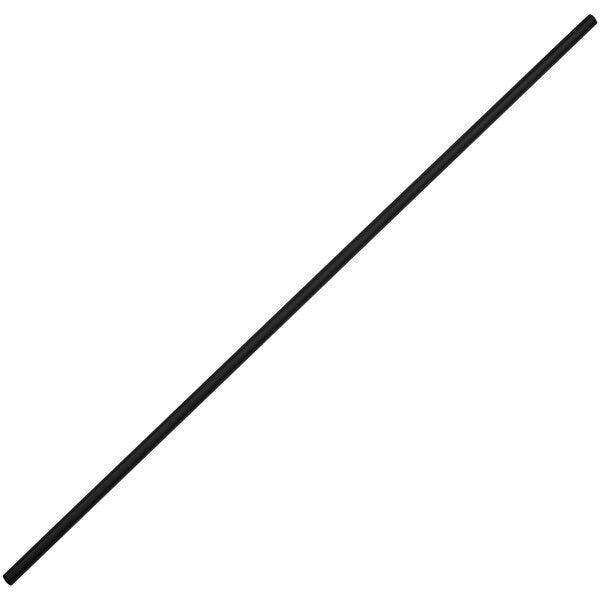 5.25" Black Unwrapped Coffee Stirrer / Sip Straw - 10000/Case