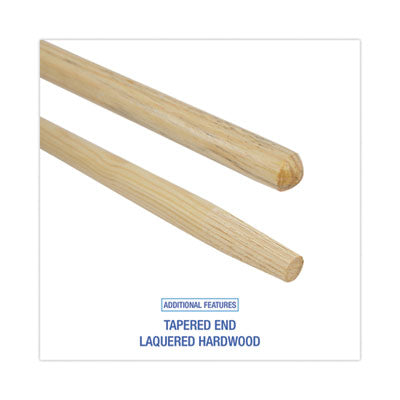 Wood Broom Handle, Tapered End - Lacquered Pine Wood BWK125