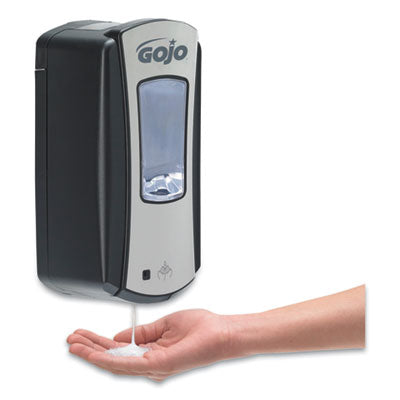 GOJO LTX-12 TOUCH-FREE FOAM SOAP DISPENSER - BLK/BRUSHED-CHROME
