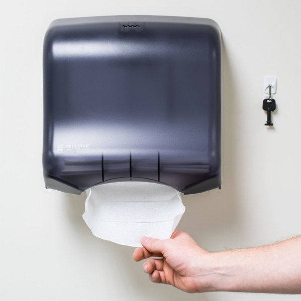 Ultrafold Multifold/C-Fold Towel Dispenser - San Jamar Ultrafold Folded Towel Dispenser