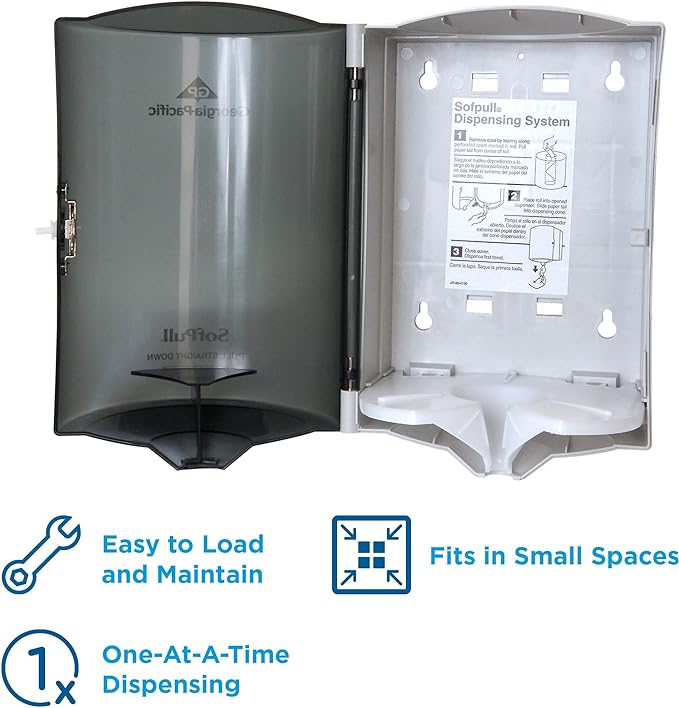 SOFTPULL CENTER PULL DISPENSER - SofPull Junior Centerpull Paper Towel Dispenser by GP PRO (Georgia-Pacific) / 58008