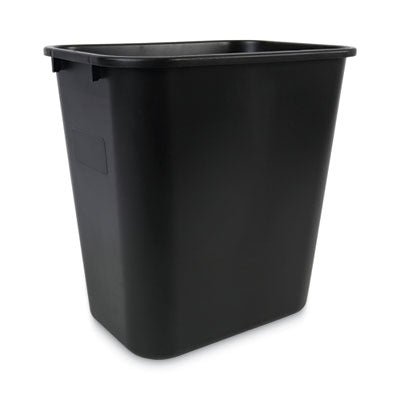 WASTEBASKET 28 QT BLACK - PLASTIC SOFT-SIDED WASTEBASKET