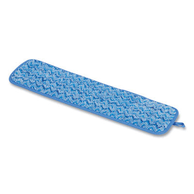 18" SCRUBB WET ROOM MOP PAD RUBBERMAID - Blue, Split Nylon/Polyester Blend