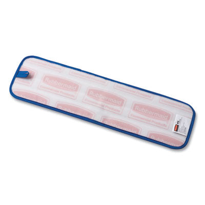 18" SCRUBB WET ROOM MOP PAD RUBBERMAID - Blue, Split Nylon/Polyester Blend