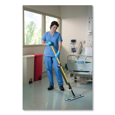 18" SCRUBB WET ROOM MOP PAD RUBBERMAID - Blue, Split Nylon/Polyester Blend