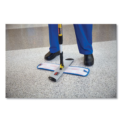 18" SCRUBB WET ROOM MOP PAD RUBBERMAID - Blue, Split Nylon/Polyester Blend