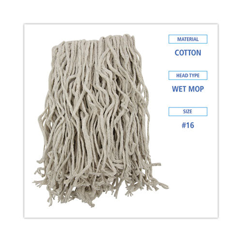 16" RAYON MOP HEADS - #16 Cotton Cut End Mop BWK2016C