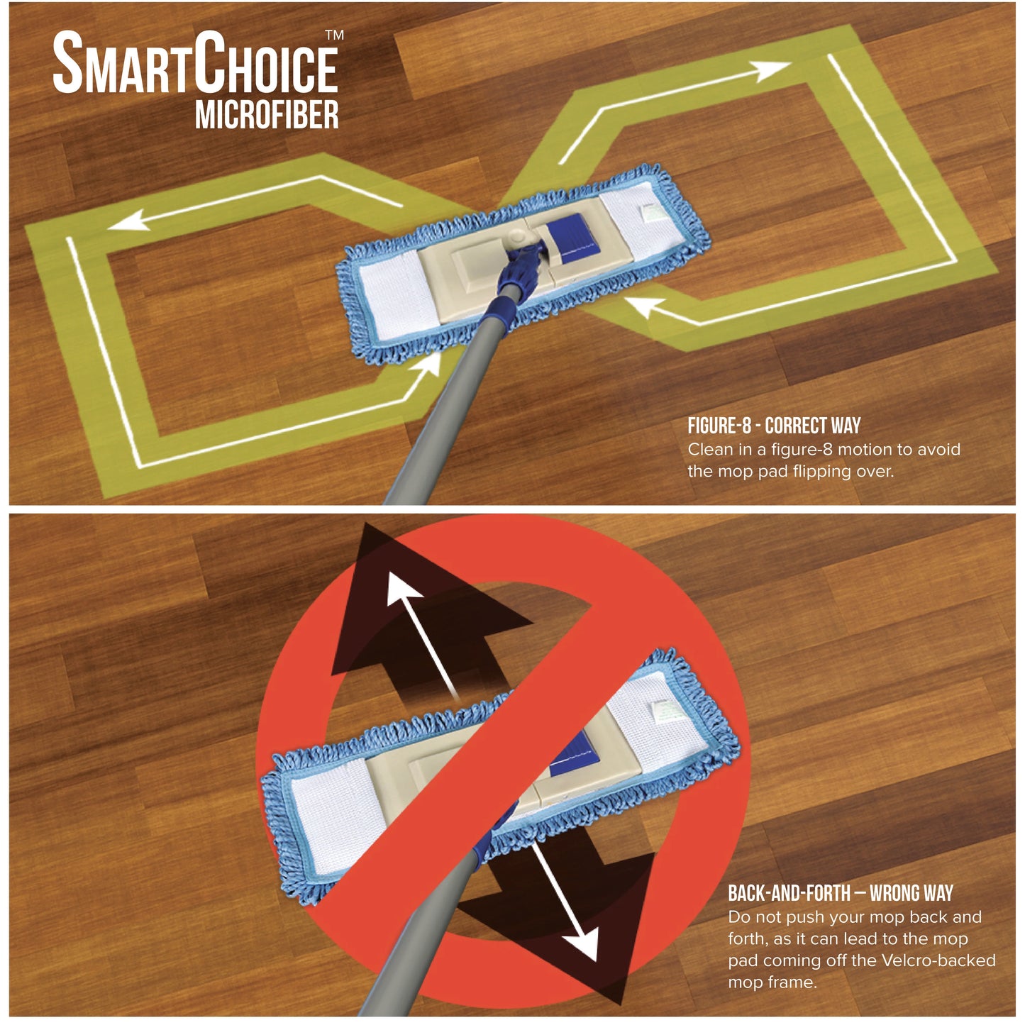 FRAME 5"x 18" FLAT MOP LOCKABLE - Lockable Frame for Microfiber Flat Mop System, 18"
