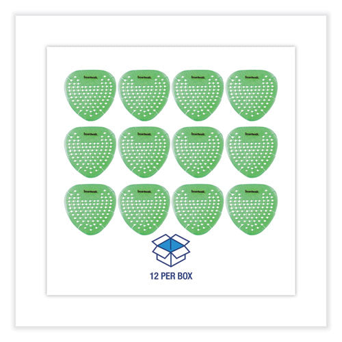 Urinal Screen Herbal Mint Frag - Boardwalk® Gem Urinal Screens, Herbal Mint Scent, Green, (12/Box)