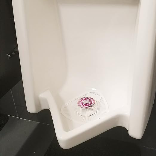 URINAL BLOCKS WITH SCREEN - HOSPECO 01901 Health Gards Urinal Screen with Non-Para Block, White/Pink, Cherry (Pack of 12)
