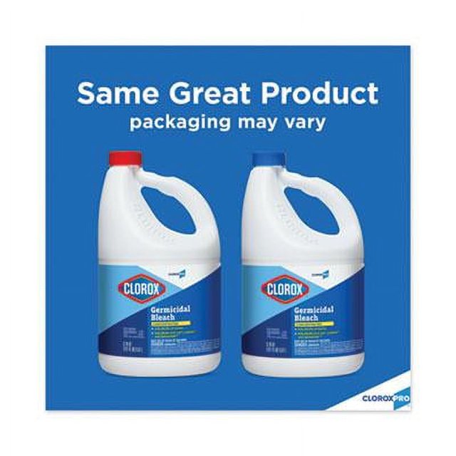 Disinfectant, Bleach, 121oz 3/CT - CLOROX Germicidal Bleach, 121 oz. Unscented, (3 PACK CASE)