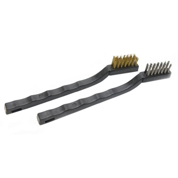 STAINLESS STEEL BRUSH PLASTIC HANDLE - SM Arnold Toothbrush-Style Professional Detail Brush w/ Stainless Steel Wire