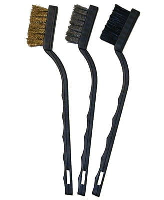 STAINLESS STEEL BRUSH PLASTIC HANDLE - SM Arnold Toothbrush-Style Professional Detail Brush w/ Stainless Steel Wire