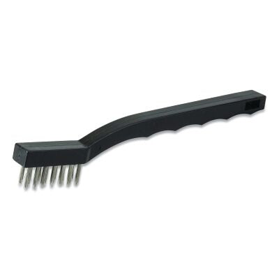 STAINLESS STEEL BRUSH PLASTIC HANDLE - SM Arnold Toothbrush-Style Professional Detail Brush w/ Stainless Steel Wire
