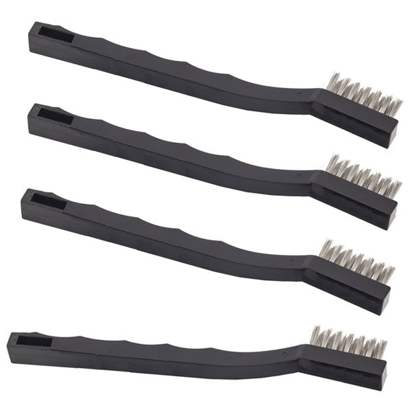STAINLESS STEEL BRUSH PLASTIC HANDLE - SM Arnold Toothbrush-Style Professional Detail Brush w/ Stainless Steel Wire
