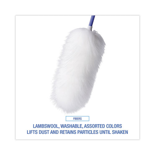 Lambswool Extendable Duster - Boardwalk L3850 Lambswool Extendable Duster, Plastic Handle Extends 35-Inch To 48” , Assorted Colors
