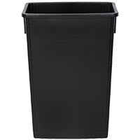 Trash Can 23 GL Slim Fit - Lavex 23 Gallon Black Slim Rectangular Trash Can