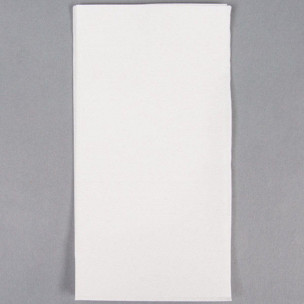 HOFFMASTER GUEST TOWELL - Hoffmaster FP1200 FashnPoint 11 1/2" x 15 1/2" White Linen-Feel Guest Towel, 1/6 Fold - 600/Case