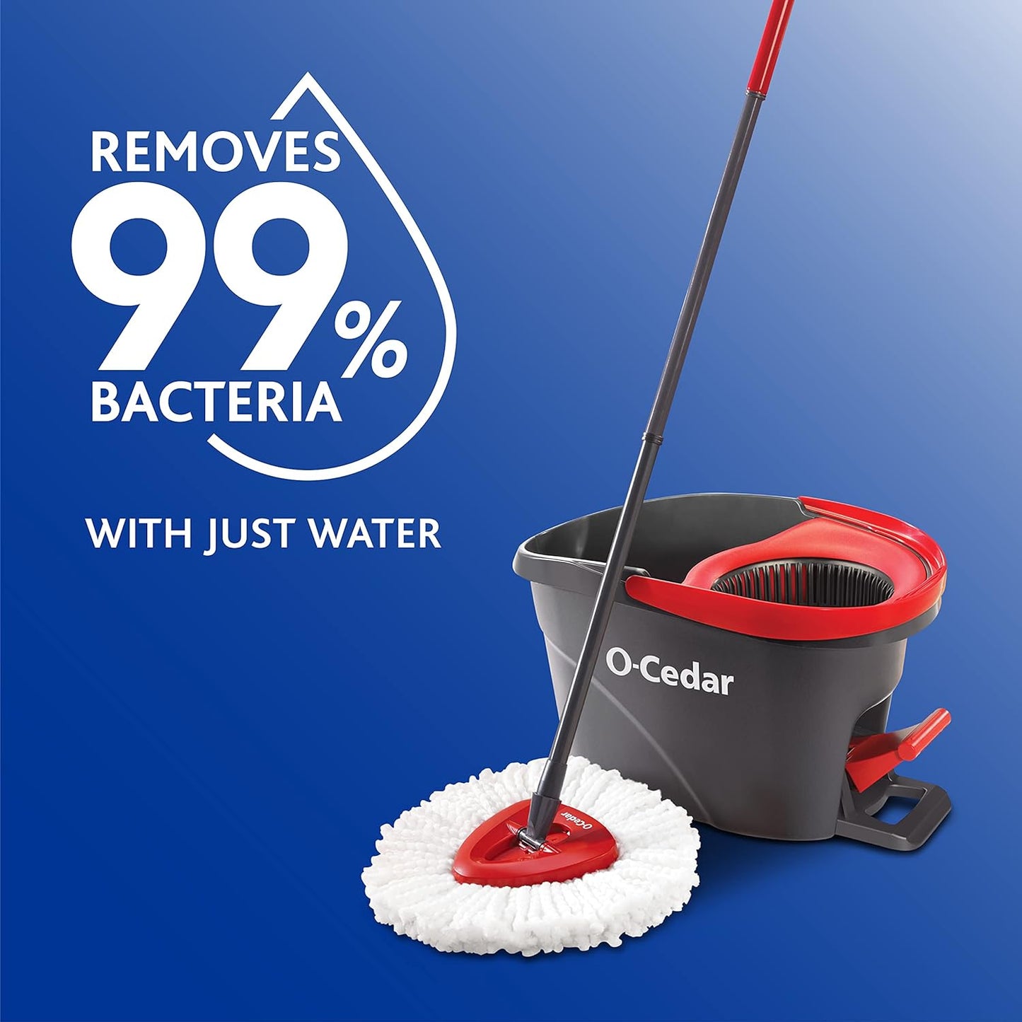 SPIN BUCKET W/HANDLE & M MOP / O-Cedar Easywring Microfiber Spin Mop & Bucket Floor Cleaning System