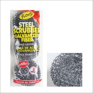 Fiori Galvanized Scour Pad 20gr 3 pack 72/cs - 00243