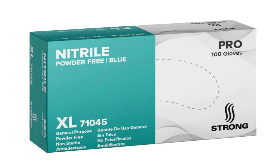 GLOVES BLUE NITRILE PF SIZE XL