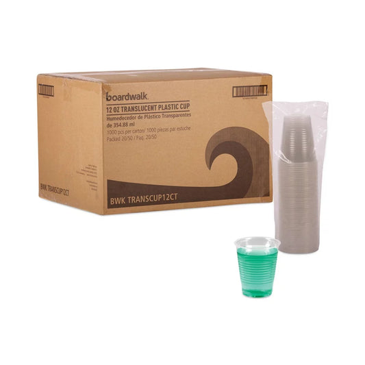 Plastic Cold Cups, 12 Oz, Trans