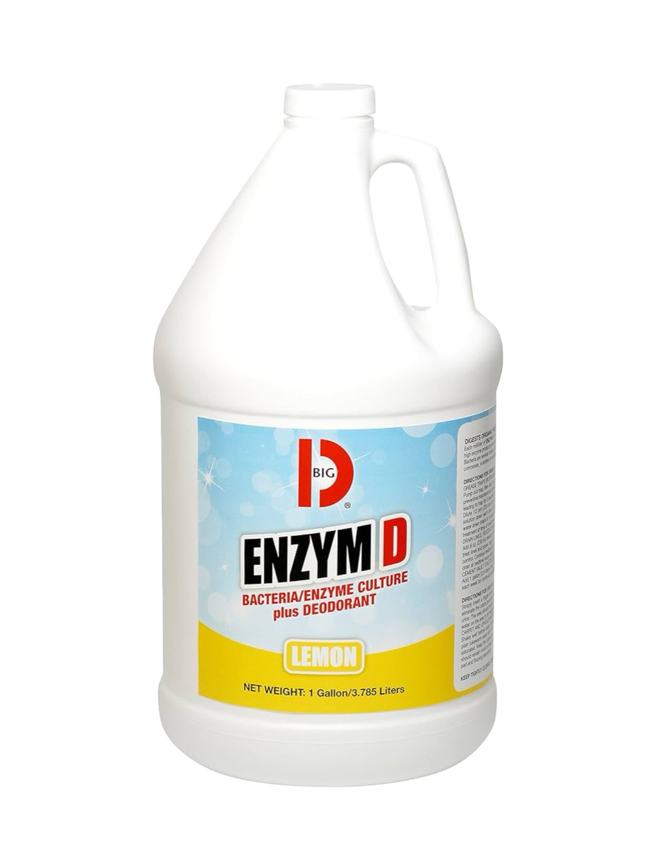ENZYN-D LEMON GAL - Enzym D Digester Liquid Deodorant, Lemon, 1 Gal Bottle