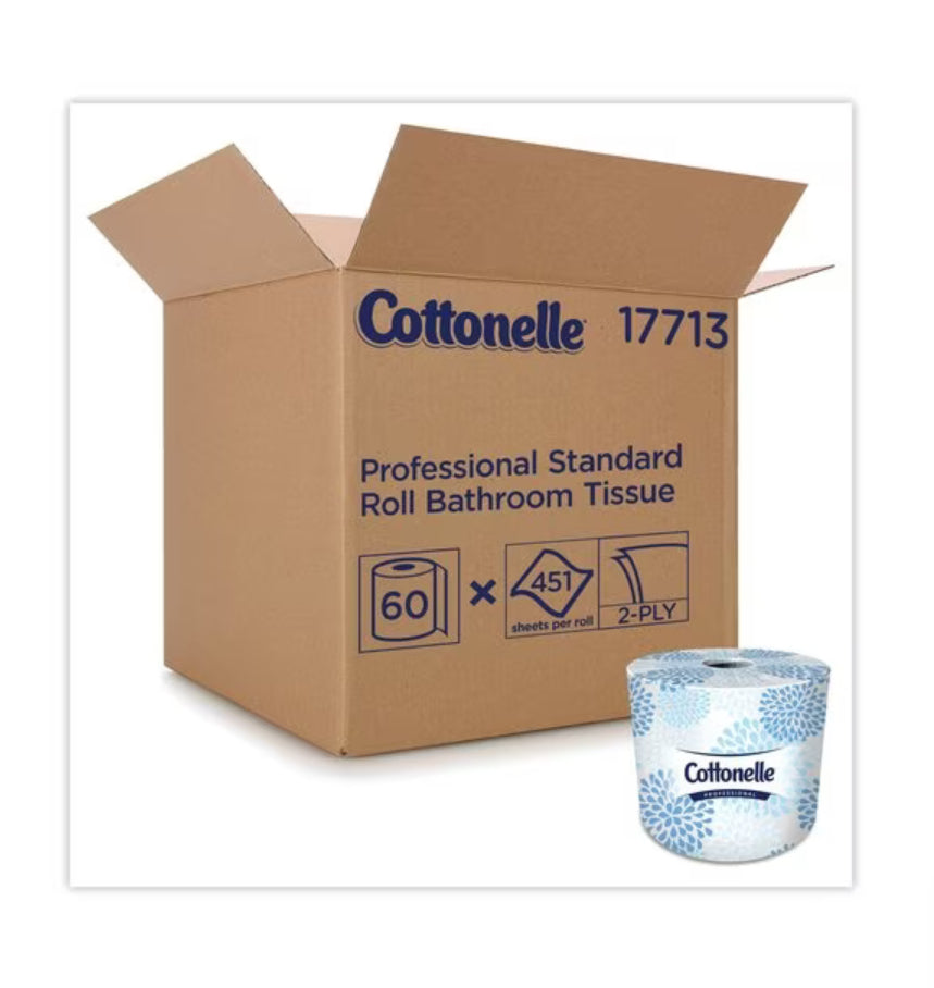 Cottonelle 2-Ply Bathroom Tissue, Septic Safe, White, 451 Sheets/Roll, 20 Rolls/Carton