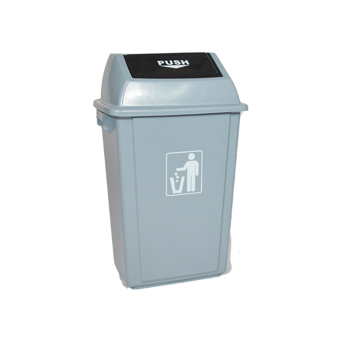 TRASH CAN WITH SWING LID 15GL - Trash Can With Oscillating/Swing Lid, (15 Gallons)