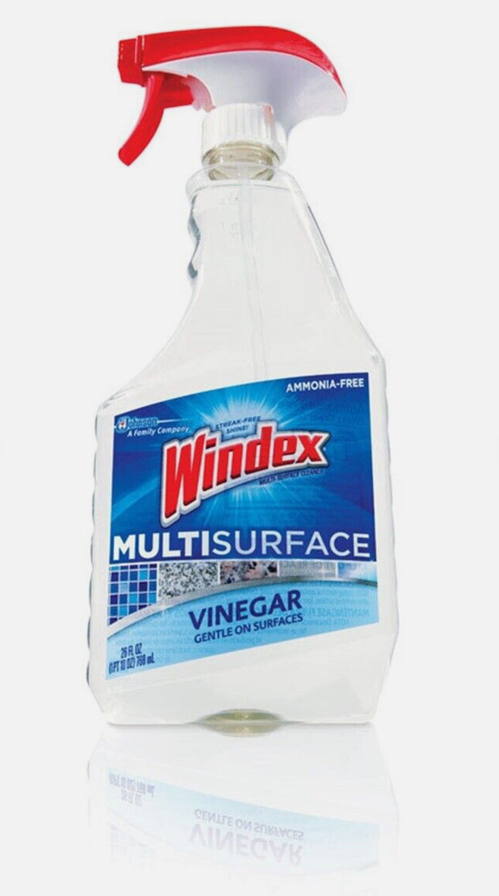WINDEX  MULTISURFACE VINEGAR - Multi-Surface Vinegar Cleaner, Fresh Clean Scent, 23 oz Spray Bottle