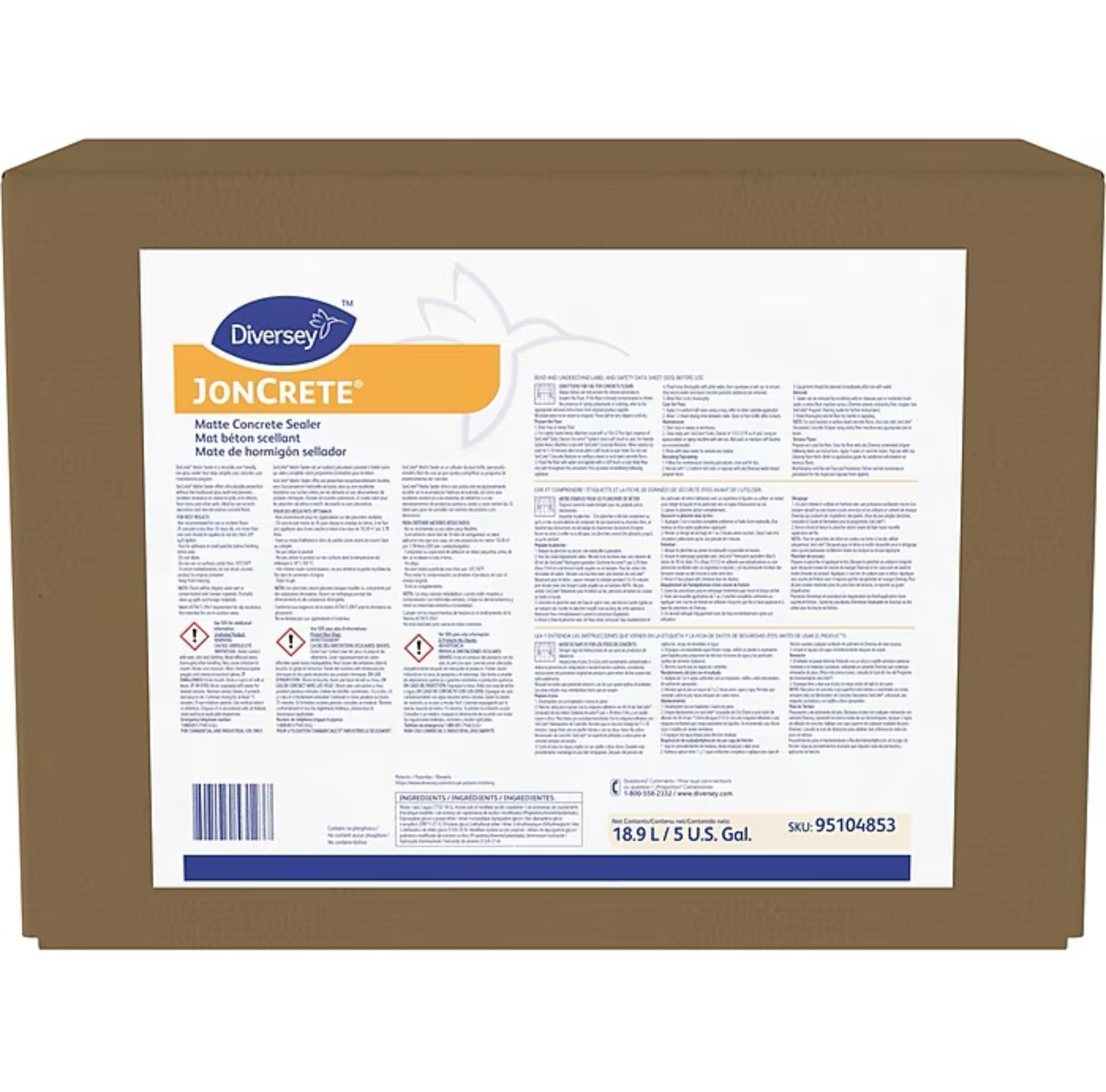 Jon Crete 5GL. - Diversey JonCrete, High Gloss Sealer, Concrete Floor Sealer, (5GL.)