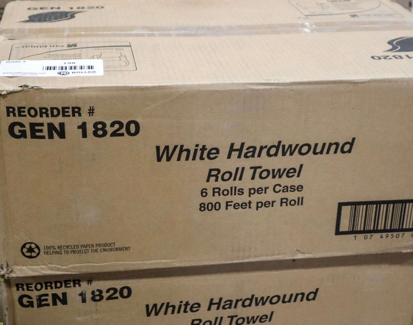 Hardwound Roll Towels 8x800 - GEN1820 HWRT 8x800 White