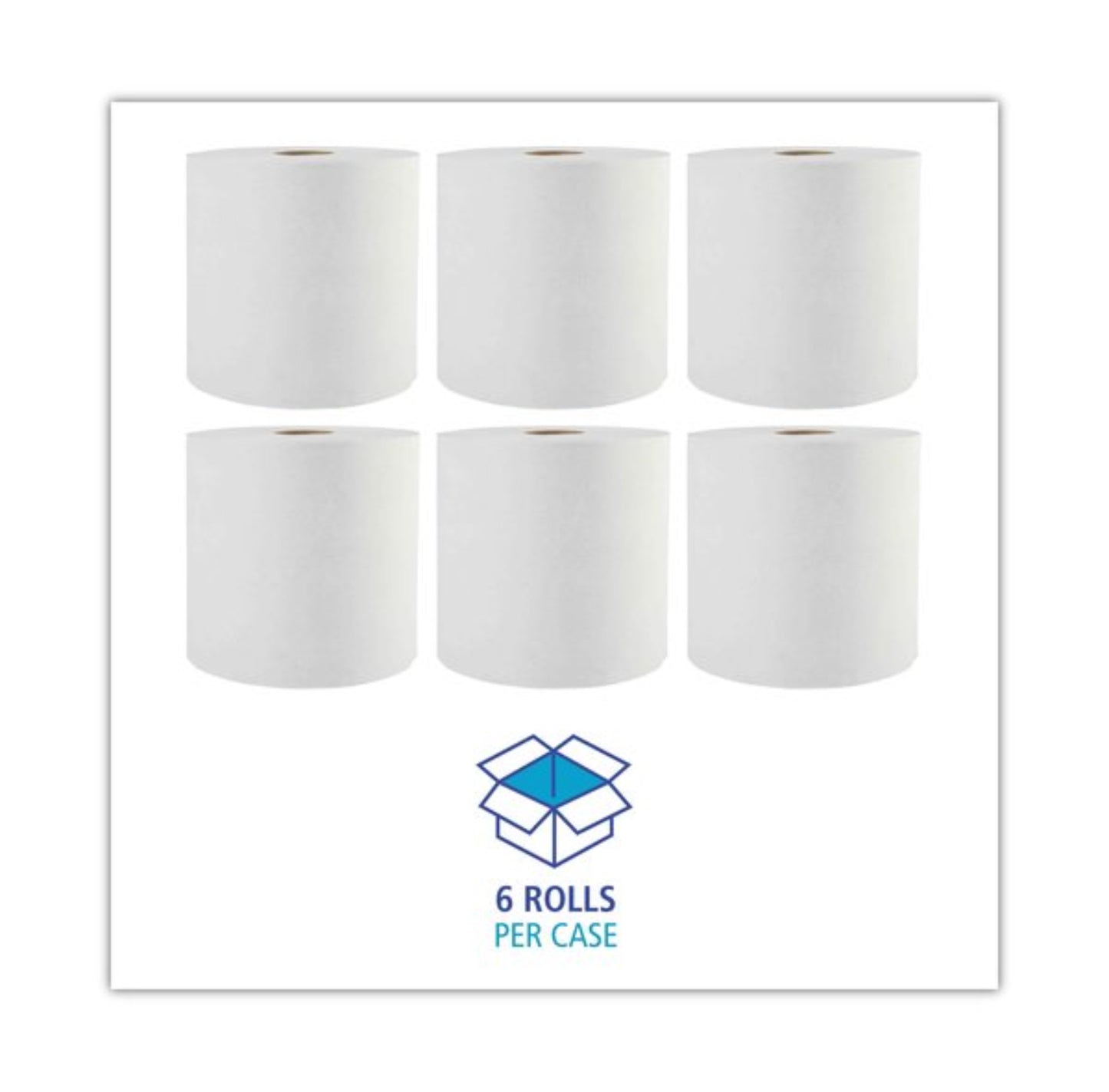 Universal Roll Towels 8x800 W - Boardwalk Hardwound Paper Towels, 1, Continuous Roll, 800 ft, White