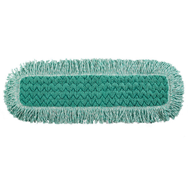 Q426 Microfiber Single Sided Fringed Mop 24" - Rubbermaid Q426 Dust Mop, Hygen, Microfiber, Fringed, 24" Green