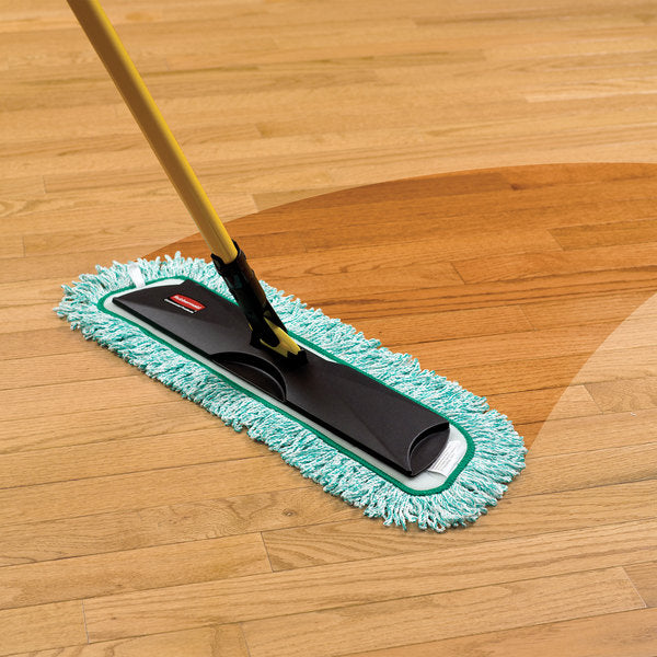 Q426 Microfiber Single Sided Fringed Mop 24" - Rubbermaid Q426 Dust Mop, Hygen, Microfiber, Fringed, 24" Green