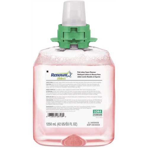 Renown 1250ml Cranberry Fragrance Pink Lotion Foam Hand Soap Refills (Case Of 4)