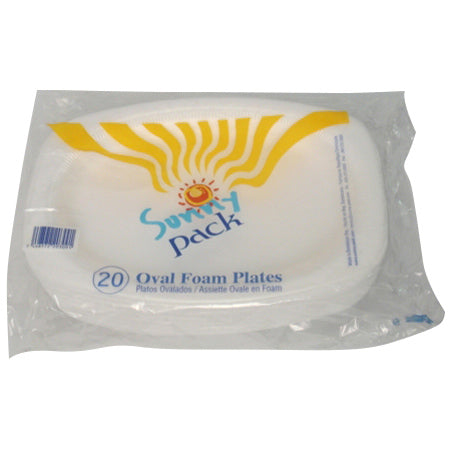 Sunny Oval Foam Plate