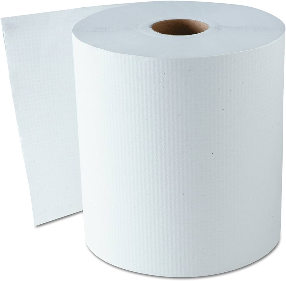 Hardwound Roll Towels 8x800 - GEN1820 HWRT 8x800 White