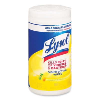 Lysol Disinfecting Wipes - 80Wipes/Canister (Lemon & Lime Blossom)