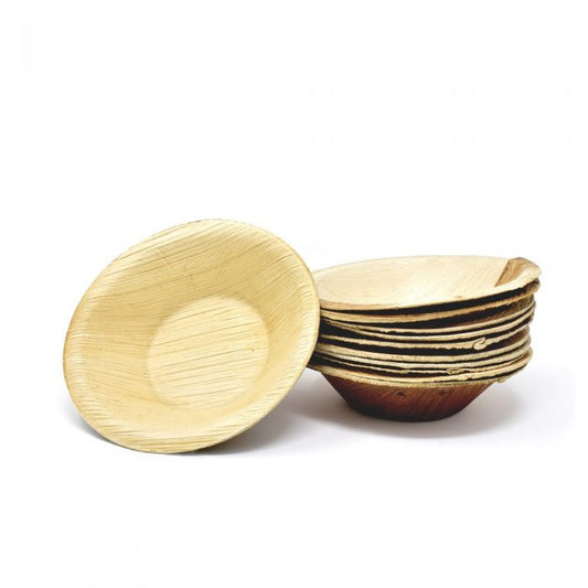 5" Compostable Round Palm Leaf Bowl