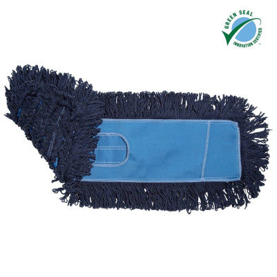 Dust Mop Premium 5x48” Blue / Tie-Less Launderable Colored Looped End