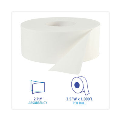 PJRT1000ft 2 Ply MORSOFT  - Jumbo Roll Towel Deluxe 1000ft / 12 Rolls Case