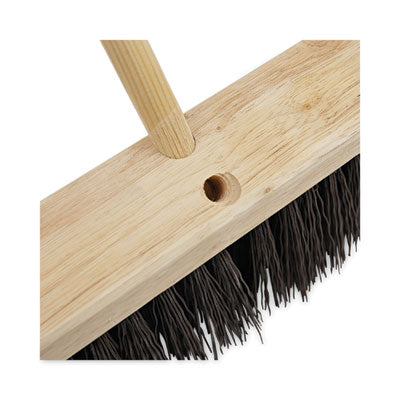 Wood Broom Handle, Tapered End - Lacquered Pine Wood BWK125