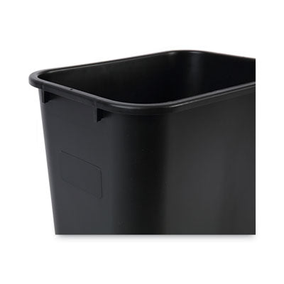 WASTEBASKET 28 QT BLACK - PLASTIC SOFT-SIDED WASTEBASKET