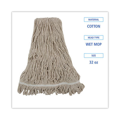 32 OZ COTTON MOP HEAD WEB/FANTA - #32 Oz Cotton Cut End Mop