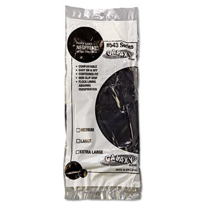 Flock-Lined Gloves L Pair - Long-Sleeved, 12", Large / Black